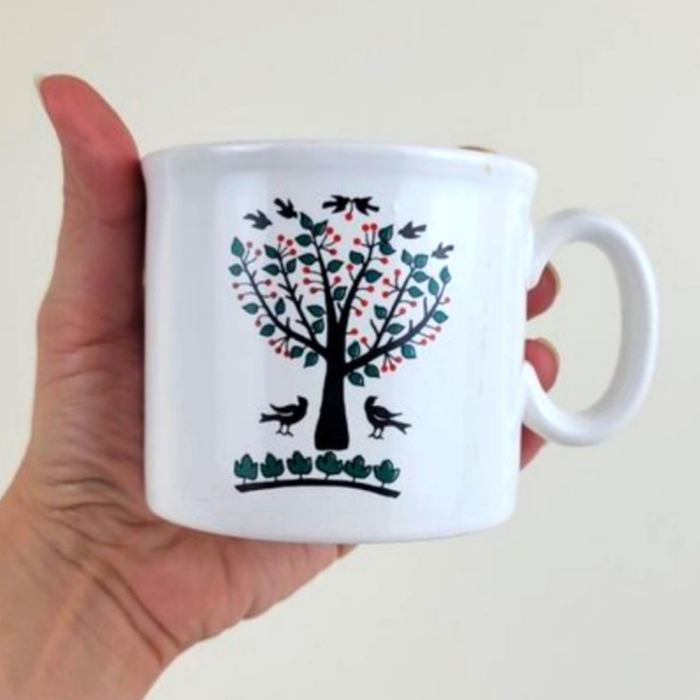 Vintage Royal Alma Ceramic Mug England Christmas Raven cottagecore whimsigoth 90